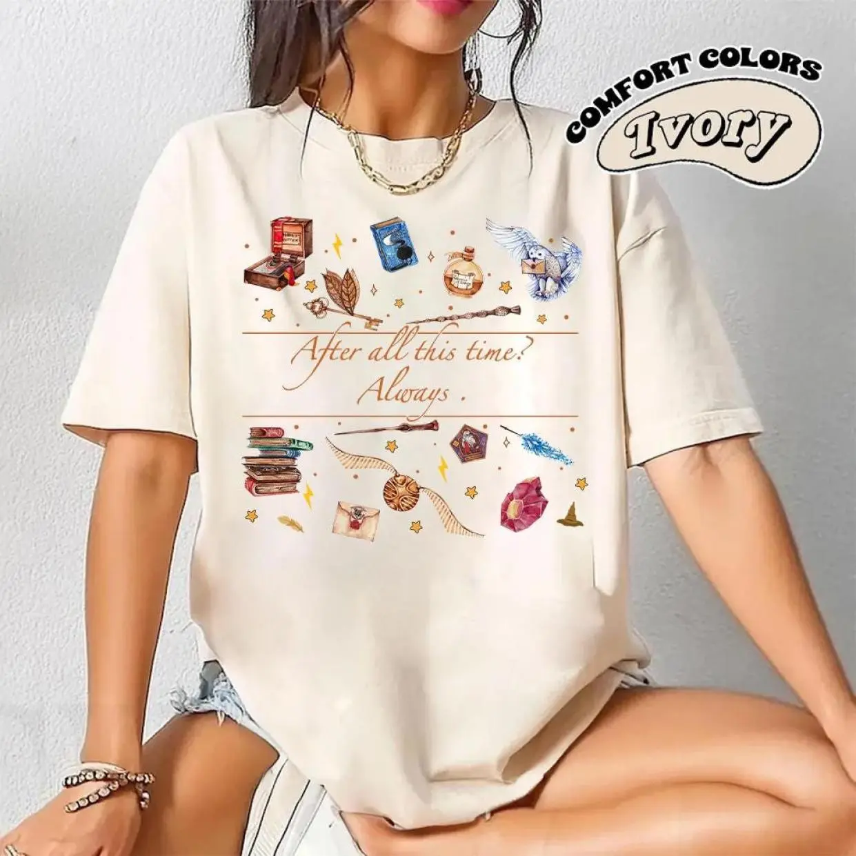 After All This Time, Always Shirt, Magical Book, Universal Studios Wizard Castle Tee, Fantasy World, Witchery Castle, Book Lover Gift, Casual Cool, For Every Occasion, Retro Styles, Bring Back the Classics
