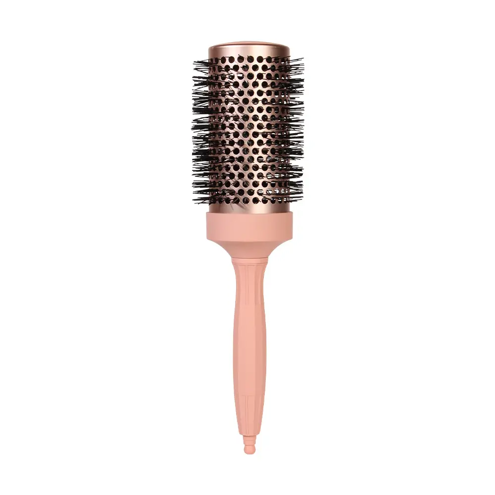 Round Hair Roller Comb Curling Brush for Curling and Drying, High Heat Resistant Nylon Teeth, Abs Handle, Suitable for Long Hair Curls, Women's Comb