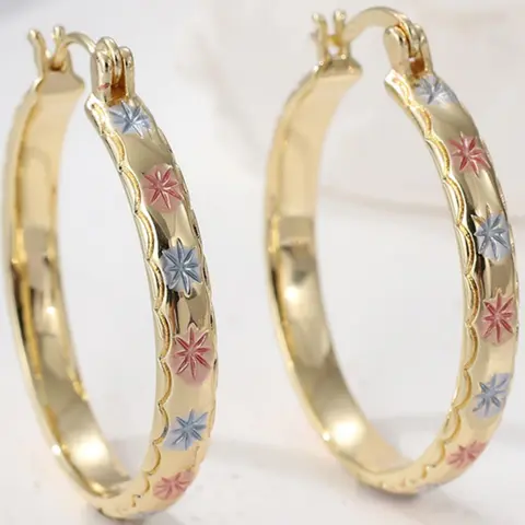 Elegant Geometric Design Hoops Shape Fashionable Earrings, High-Quality Fashion Jewelry for Party & Daily Wear, Trendy All-Match Exquisite Jewelry Birthday Gift