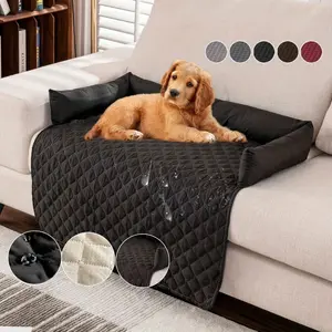 Non-Slip Pet Sofa Bed | Washable Cover with Support Cushion - Dog & Cat Furniture Protector