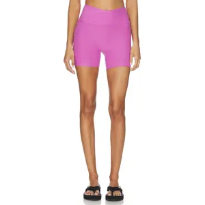 Beyond Yoga Spacedye At Your Leisure Biker 5 Short in Fun Fuchsia Heather