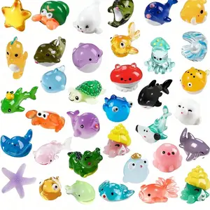 Mini Ocean Resin Animal Figurines, 5/10/20 Pieces, Micro Plastic Sea Creatures, Decorative Aquarium Decor, DIY Fish Tank Models, Stress Relief Toys, Ornaments
