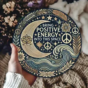 Aluminum Vintage Wall Art 8x8 Inch Home Decor Metal Sign with Foil Carving, Retro Style Aluminum Plaque for Living Room and Office Display