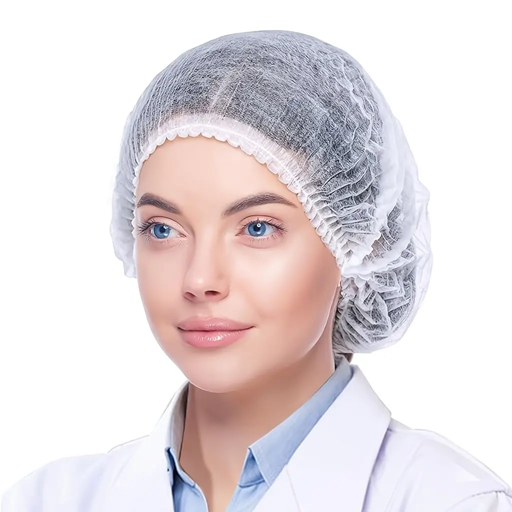 120 Disposable Fluffy Hats, 21 Inches Unisex Hair Nets, Polypropylene Non-Woven Hair Nets, Reusable and Durable Design, Reusable Shower Caps