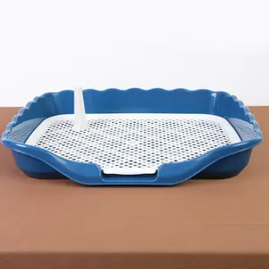 Deluxe Reusable Dog Potty Toilet - Raised Fence, Detachable Washable Pee Post, Easy Housebreaking, Convenient Clean-Up, Space-Saving Design