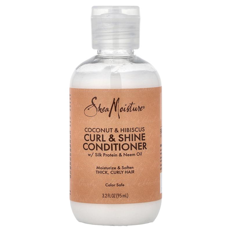 SheaMoisture Curl & Shine Conditioner, Coconut & Hibiscus, Thick, Curly Hair, 3.2 fl oz (95 ml)
