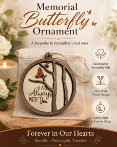 I am always with you, remembered ornament. Cardinal, bluebird, 2 Cardinals, dragonfly, or butterfly.