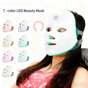2026 LED Light Therapy Mask, 7 Color Options for Facial Skincare, Home Use LED Mask, Perfect Daily Beauty Care & Gift with Headband