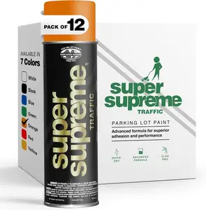 Fox Valley Super Supreme Orange Traffic Marking Paint, 18 oz (12 Pack)