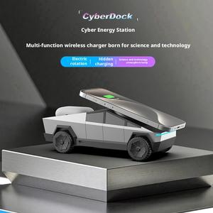The Ultimate CyberSculpture - 3-in-1 MagSafe Charging Station | Futuristic Collectible Showpiece & Fast Wireless Dock