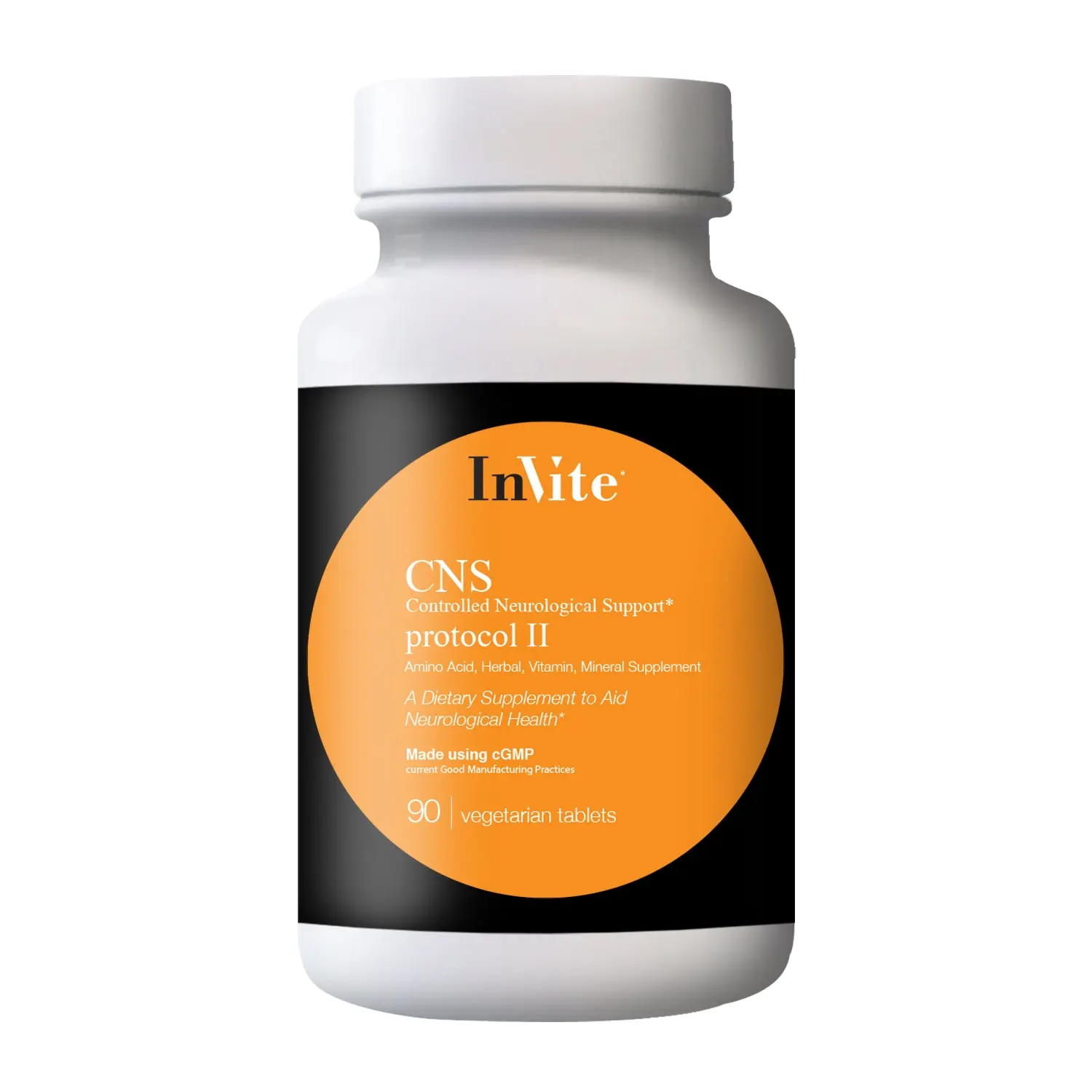 InVite CNS Protocol II Stress Support Supplement with Valerian Root Hops Passionflower Amino Acids & B Vitamins for Relaxation & Sleep Quality