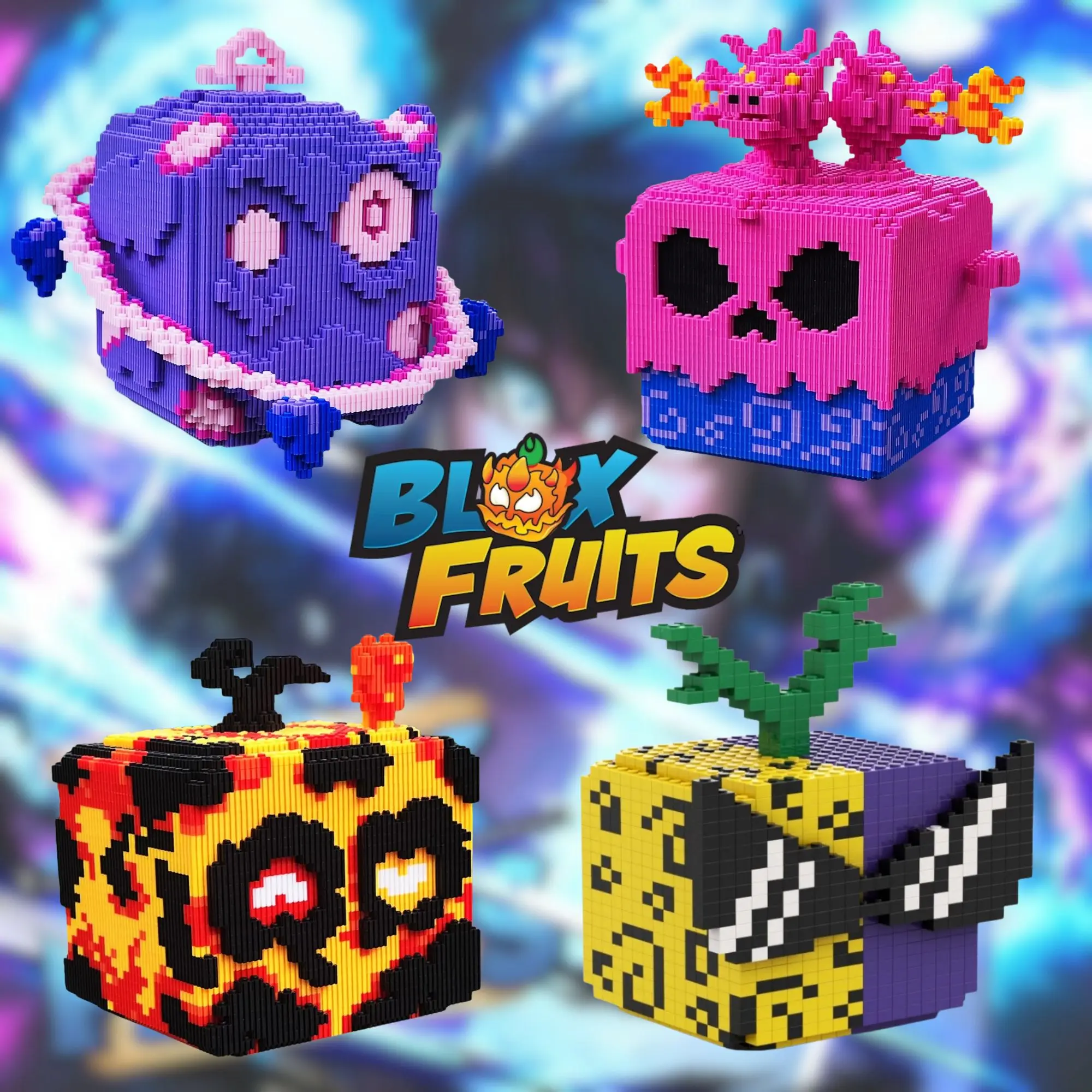 Blox Fruits Super Devil Fruit Assembly Model Building Kits - Fruits Building Blocks Series