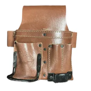 Ambassador AH2395 Multi Tool Holder - Brown Leather Tool Case with Secure Fastening Mechanism