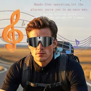 AI Smart Glasses with Camera 4K, 8MP HD Video Recording Glasses with Camera, Extra attachable Frame for Customized Lens, Built in Headphones, Wearable Tech Bluetooth Sunglasses for Outdoor Sports Cycling/Skiing/Baseball