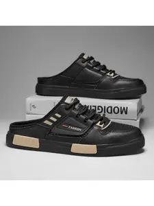 Men's Hollow Out Breathable Half Slippers, Thick Bottom Slippers, Casual Large Size Slipper for Daily Wear, Comfortable and Stylish Footwear, Slip on Mules