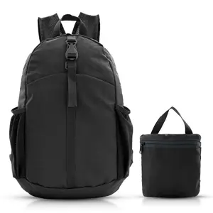 Portable Foldable Backpack Folding Mountaineering Bag, Ultralight Outdoor Cycling Rucksack, Travel Hiking Knapsack (Black), bicycle bike tactical bag backpack crossbody