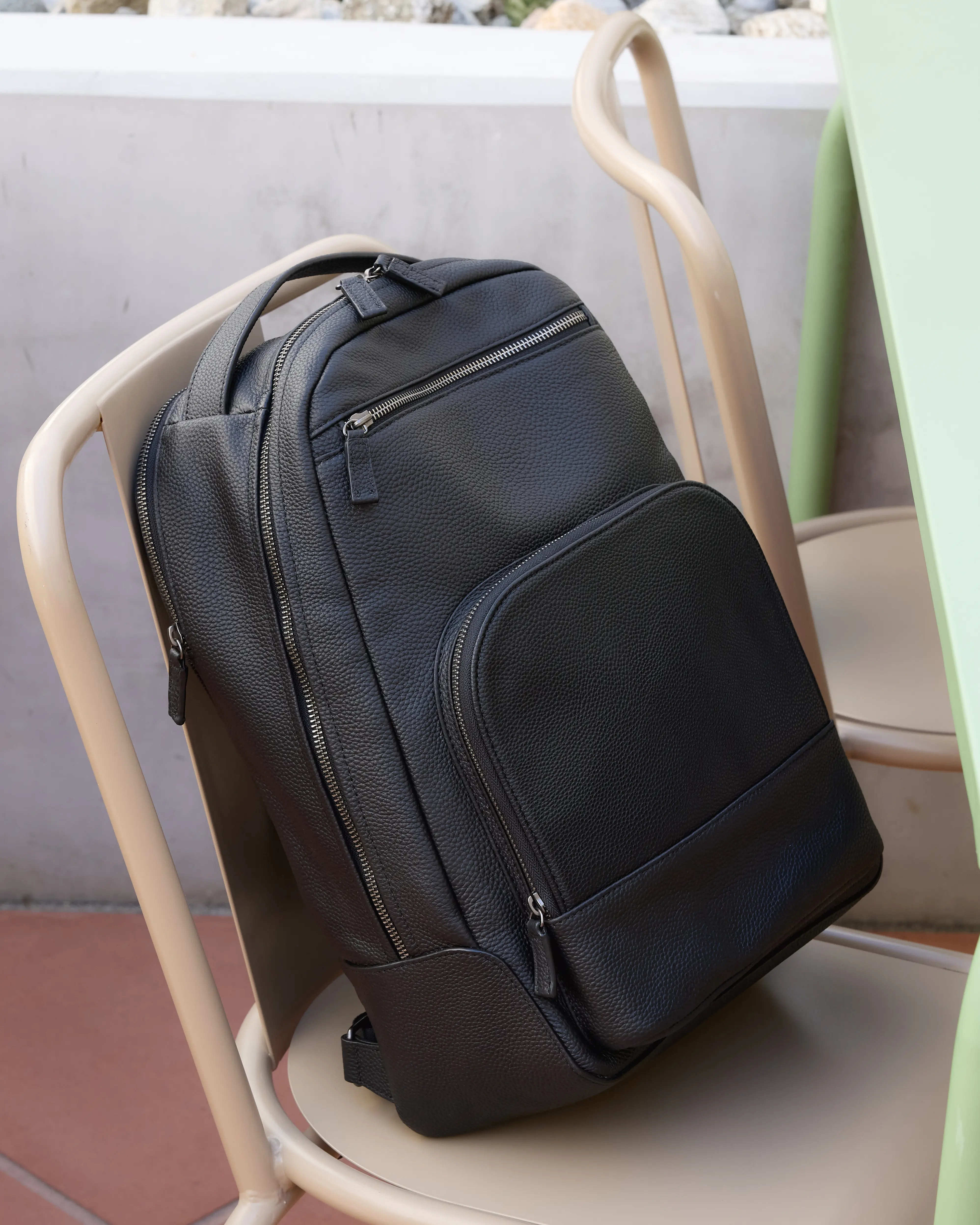 True Classic Premium Leather Laptop Backpack for Work Travel 