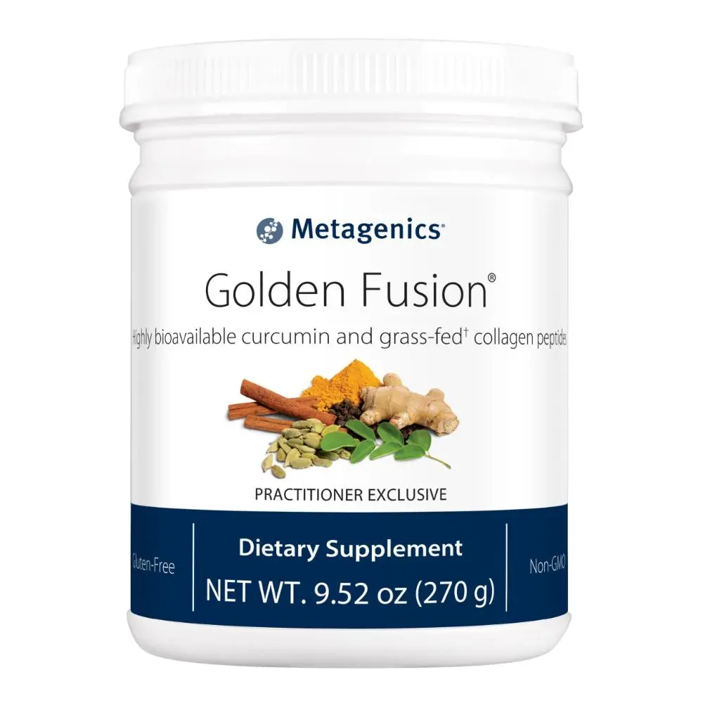 Metagenics Golden Fusion - CurQfen Curcumin with Grass-Fed Collagen Peptides - Supports Joint, Tissue, Normal Inflammatory Response & Digestive Health - Non-GMO, Gluten-Free Powder - 30 Servings