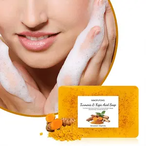 Turmeric Soap, Lemon Soap, Kojic Acid Soap, Ginger Handmade, Cold-Processed Soap for Bathing and Face Washing