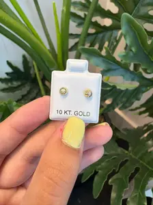 Aretes 10k en diferentes tamaños(4.12mm,3.50mm)