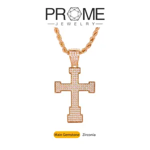 (CN015) 'Resilience' Cubic Zirconia Cross Pendant Necklace(20Inches) High-Quality Copper with Luxury Finish Women's Gift Elegant Trendy Fashion Jewelry,Everyday Wear