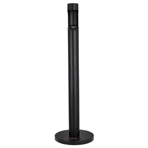 VEVOR Cigarette Butt Receptacle, Commercial Cylinder Cigarette Butt Container, Freestanding and Weatherproof Outdoor Cigarette Butt Disposal for Garden, Office, Restaurant, Hotel, Bar, Patio, Black