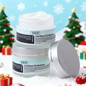 VGO Snail Mucin 92% Moisturizer 50g Daily Face Gel Cream with 30ml/60ml Vitamin C Serum Hydrating Comfort Anti-Wrinkle Skincare Solution