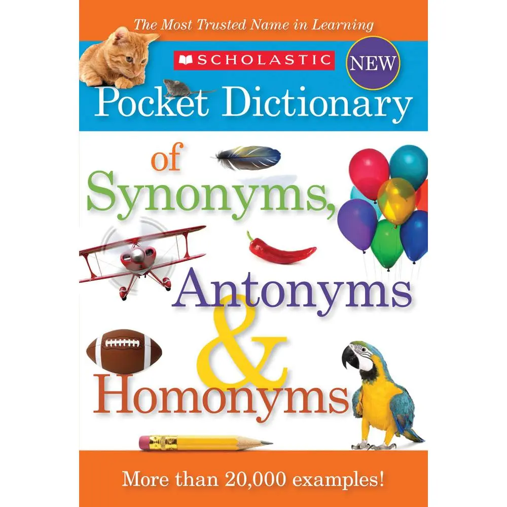 Used Scholastic Pocket Dictionary of Synonyms, Antonyms, & Homonyms - Portable English Language Reference Book for Middle School, Paperback School & Educational Supplies, Used Copies