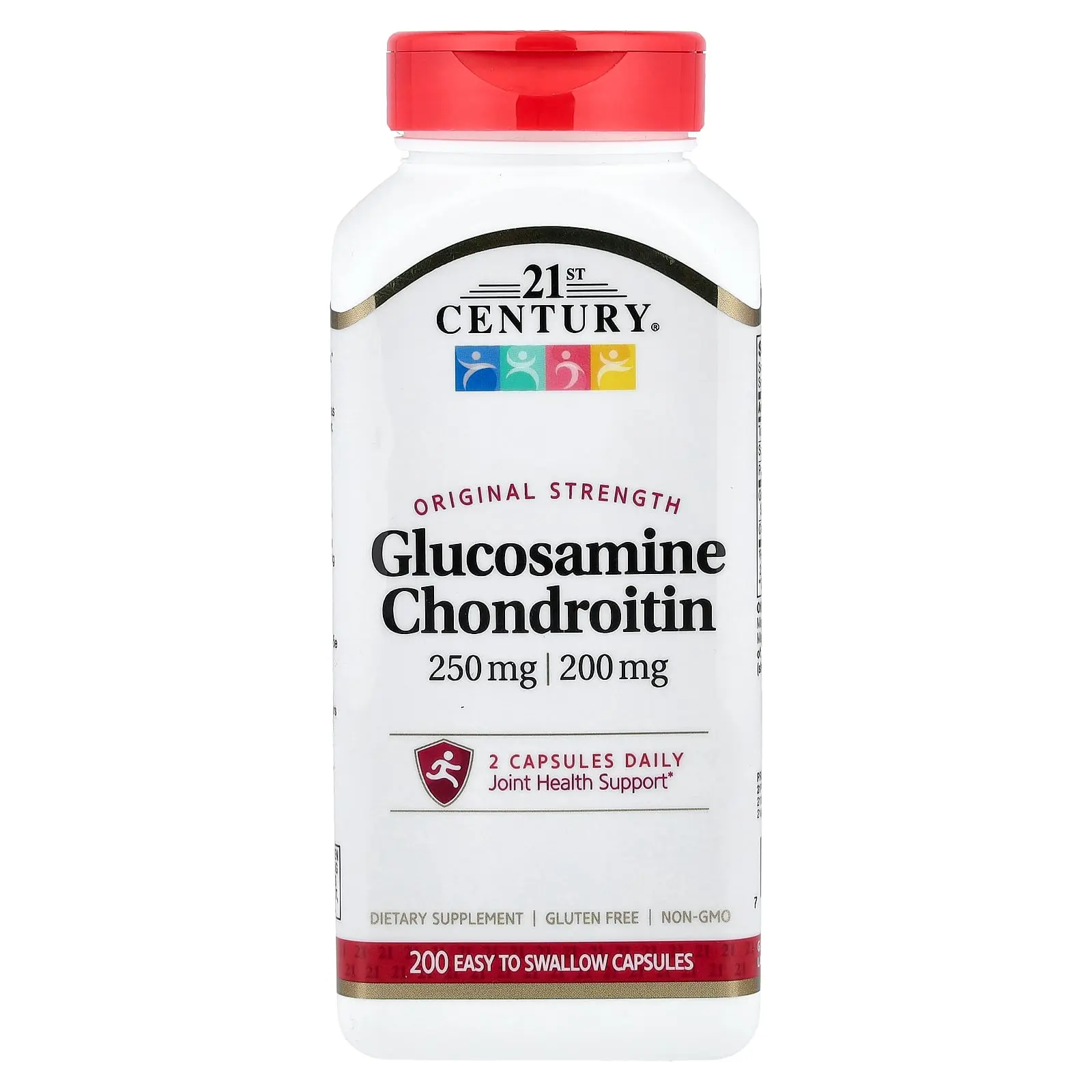 21st Century Glucosamine Chondroitin, 200 Easy to Swallow Capsules | HSA/FSA Eligible