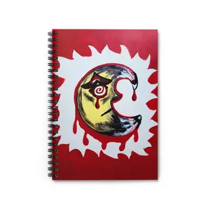 Macabre Moon Spiral Notebook | Artistic Journal, Dark Academia Gift, Writing Notebook, Unique Sketchbook, Spooky Stationery