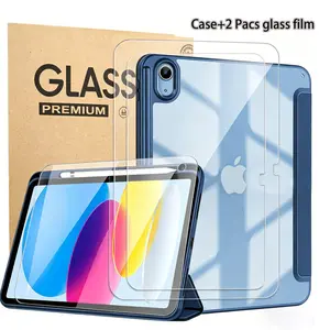 All-In-One Bundle for iPad 10th Gen: Shockproof Case + Tempered Glass Tablet Screen Protectors, Full Body Protection