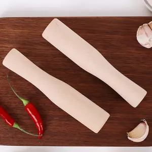 Natural Solid Wood Multi-Purpose Pestle, Durable Wooden Grinding Stick for Garlic, Spices & Ice, Practical Kitchen Masher Tool
