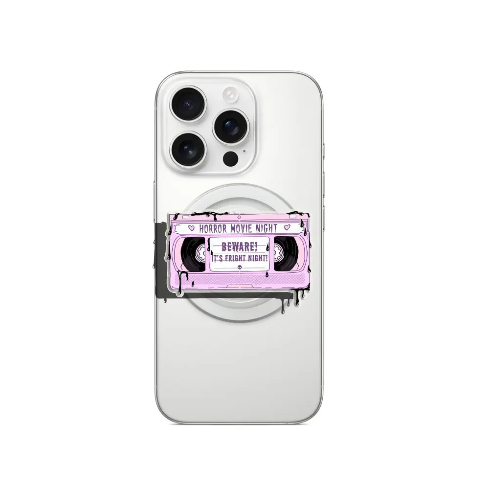 Horror Movie Fright Night Pink Phone Grip Kindle Grip Magnetic PopSocket Kindle Accessories MagSafe PopGrip Phone Holder PopSockets Phone Grip Magnetic Pop Socket Phone Grip