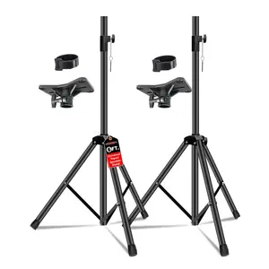 5 Core Speaker Stand Tripod Pair Heavy Duty Adjustable 72" Universal Mount for PA DJ Studio