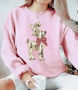Painted Reindeer Shirt ~Glitter~ Womenswear Tops