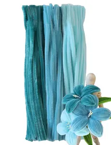 300 count Caribbean Blue Pipe Cleaners - Fluffy Craft Pipe Cleaners in 3 Shades for Arts & Crafts,  ,  & Decorations (12 x 0.24 inches)