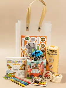 Ready-to-Use Vehicle Themed Goodie Bag | Pre-filled Transportation Activity Kit