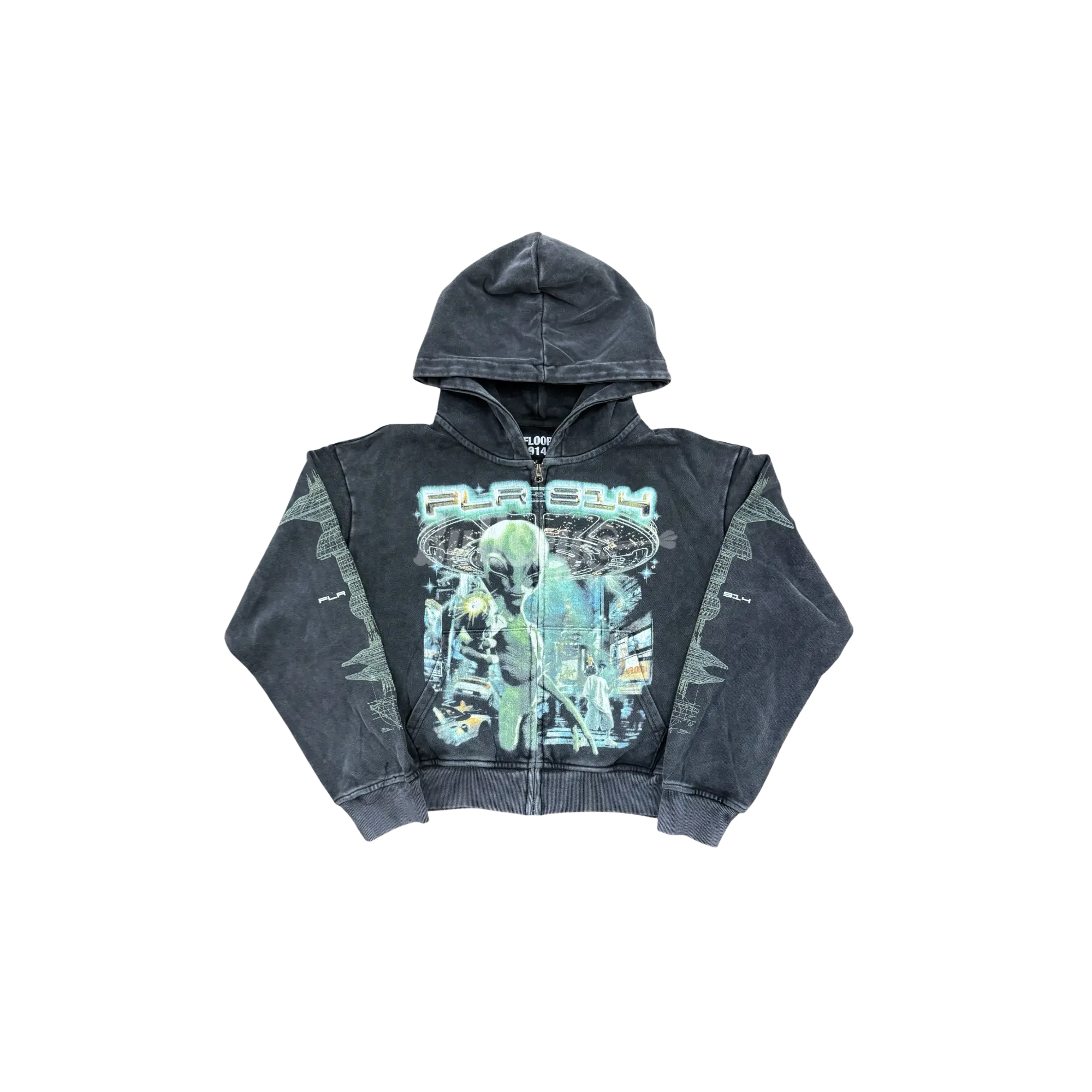 Floor 914 Alien Zip Up Hooide