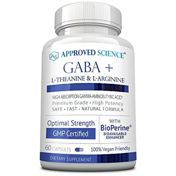 Approved Science GABA+ – Advanced Calm & Relaxation Support – With GABA, L-Theanine, Magnesium & B6 – Promotes Mood Balance, Sleep & Stress Relief – 60 Vegan Capsules – Non-GMO – Made in USA