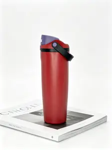 Owala FreeSip 30oz Red Portable Insulated Stainless Steel Vacuum Flask Tumbler - Leakproof Lid, Built-in Straw, Carry Handle, 24H Cold Retention, Cup Holder Friendly, BPA-Free Drinkware for Travel, Sports