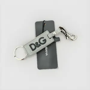 Pre-owned DOLCE & GABBANA As Seen On Screen As Seen On Screen SE4189 Grey & Black Tag Key Ring