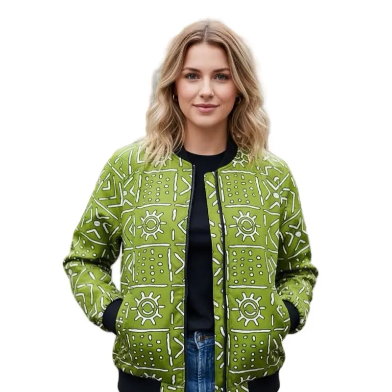 Ankara African Print bomber jacket unisex fashion- handmade stylish outfit