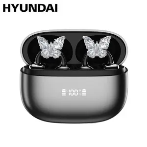 HYUNDAI Clipbuds 7 Clip-on Design Wireless Headphones, Powerful Sound Effects for Music, Dustproof & Waterproof Sports Earbuds for Running, Workout, Audio