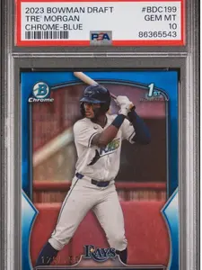 2023 Bowman Draft Tre' Morgan Chrome Blue Refractor Parallell /150