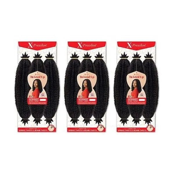 (3 Pack) Outre X-Pression Twisted Up Springy Afro Twist 16"
