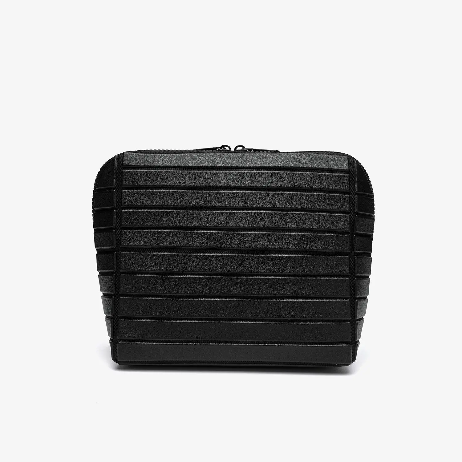 Compact Open-Flat Makeup Bag (7.87×7.09×4.33in) for Women, Mini Waterproof Travel Toiletry Organizer, Portable Cosmetic Pouch for Daily & On-the-Go Use