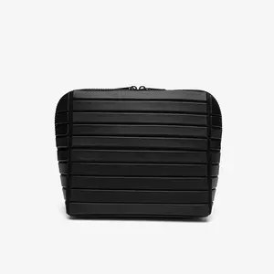 Compact Open-Flat Makeup Bag (7.87×7.09×4.33in) for Women, Mini Waterproof Travel Toiletry Organizer, Portable Cosmetic Pouch for Daily & On-the-Go Use