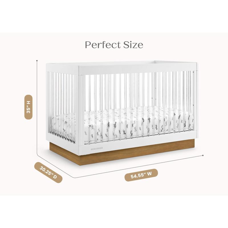 James Acrylic 4-in-1 Convertible Crib