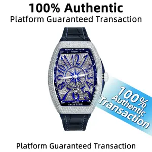 Franck Muller V35 Blue Yacht  36 × 46MM Diamond-set stainless steel case with aftermarket diamonds Automatic movement Ladies’ watch WHT029831