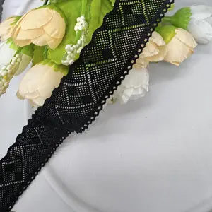 Soft Elastic Lace Trim 400cm/1pc, Breathable Fabric for Clothing, Apparel Collars, Sleeves, Lingerie, Dresses, Shoes, Hats, Bedding